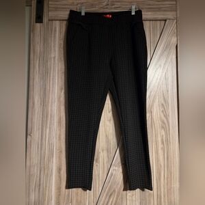 Women's Black Checkered Trousers